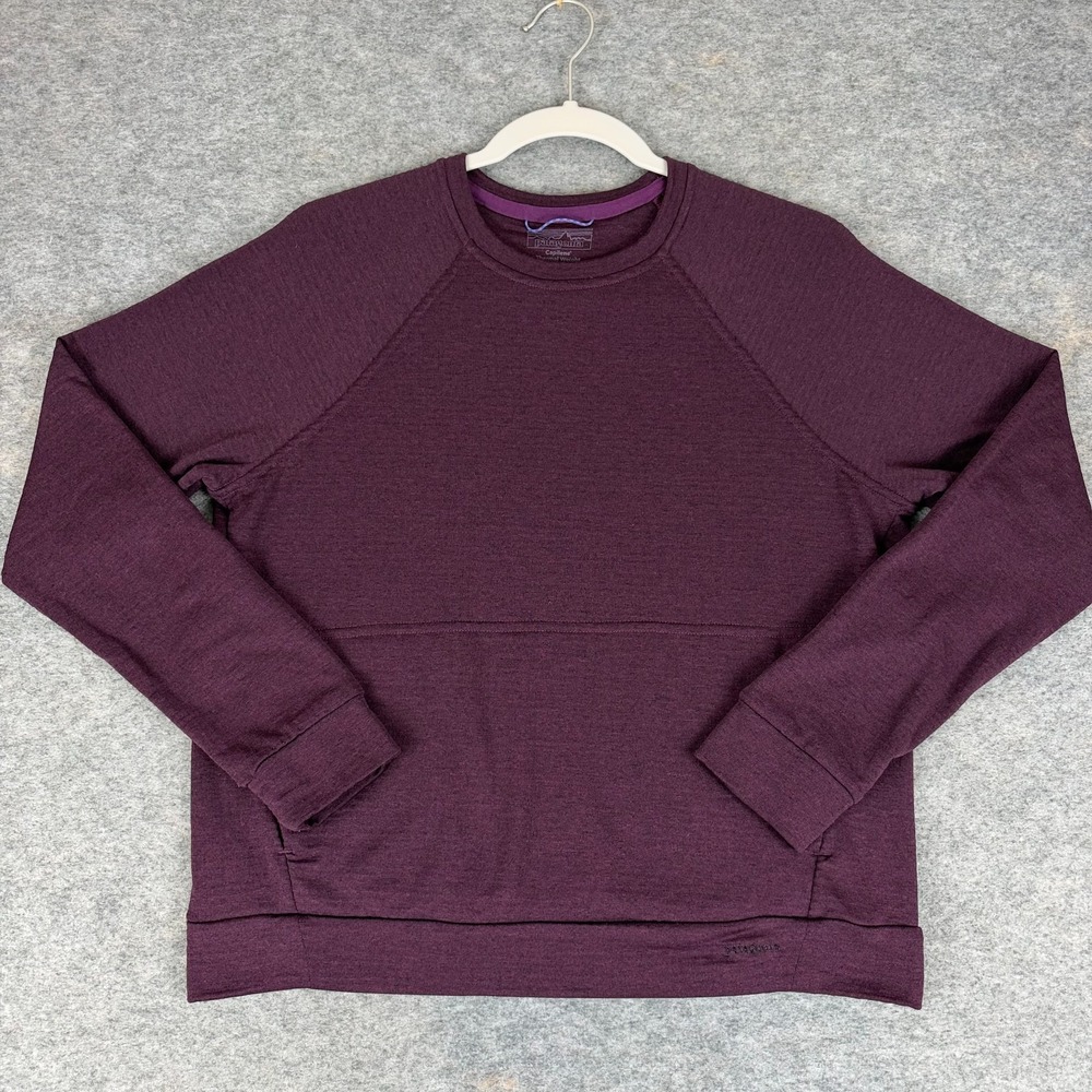 Patagonia Capilene Thermal Weight Crew Pullover Pockets Purple 43585 Womens XS